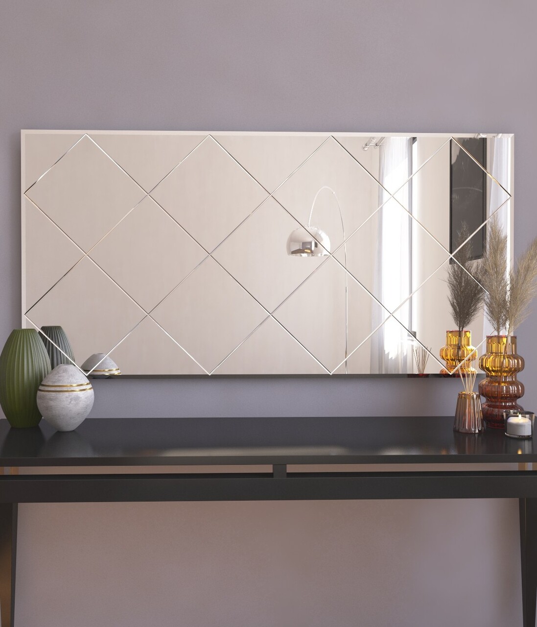 Oglinda decorativa, Hanah Home, Mofo, 60x120x2.2 cm, Alb - imagine 7